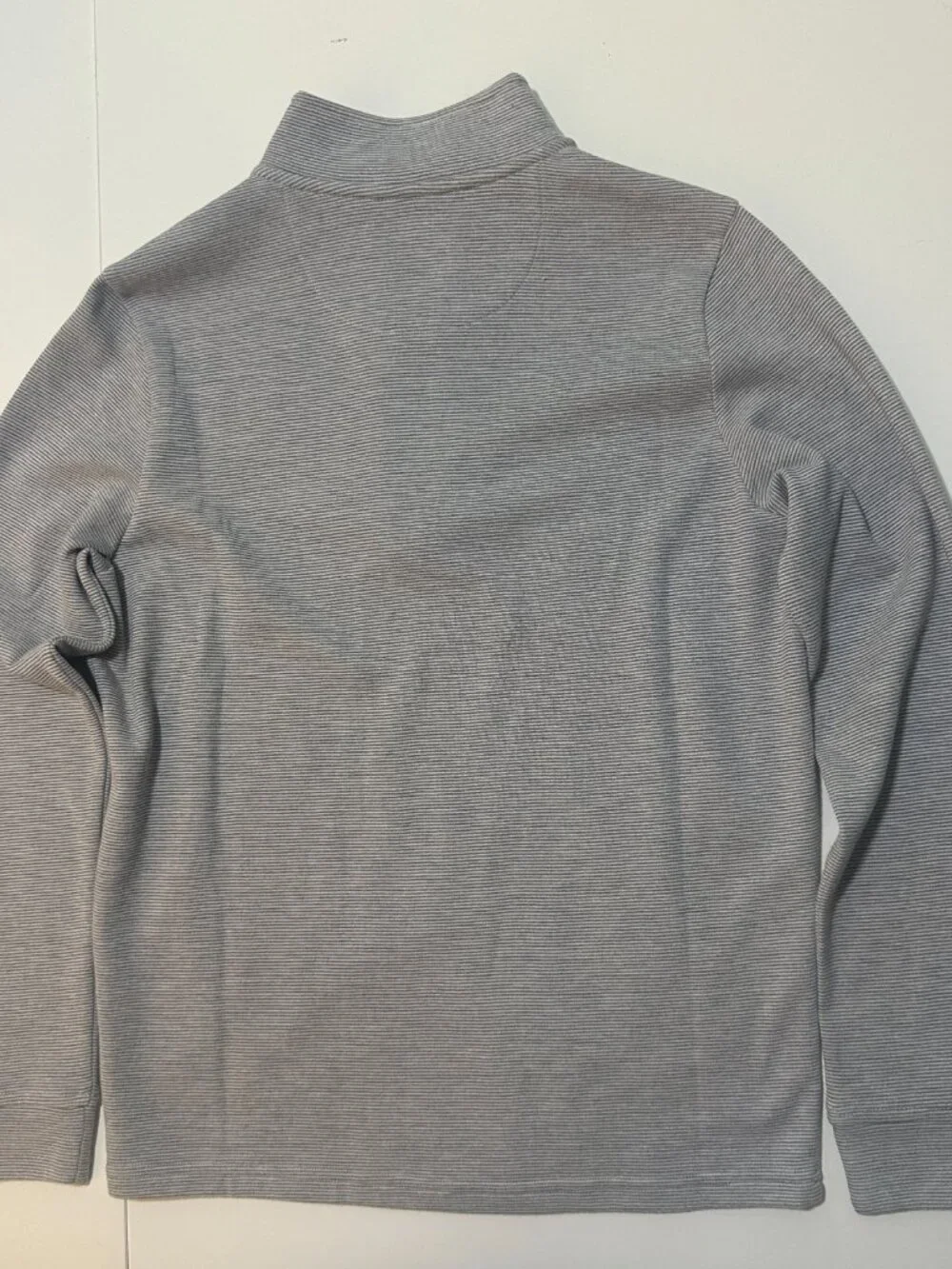 Vineyard Vines Boys Quarter Zip Shep Shirt Grey Stripe Youth L (16)
